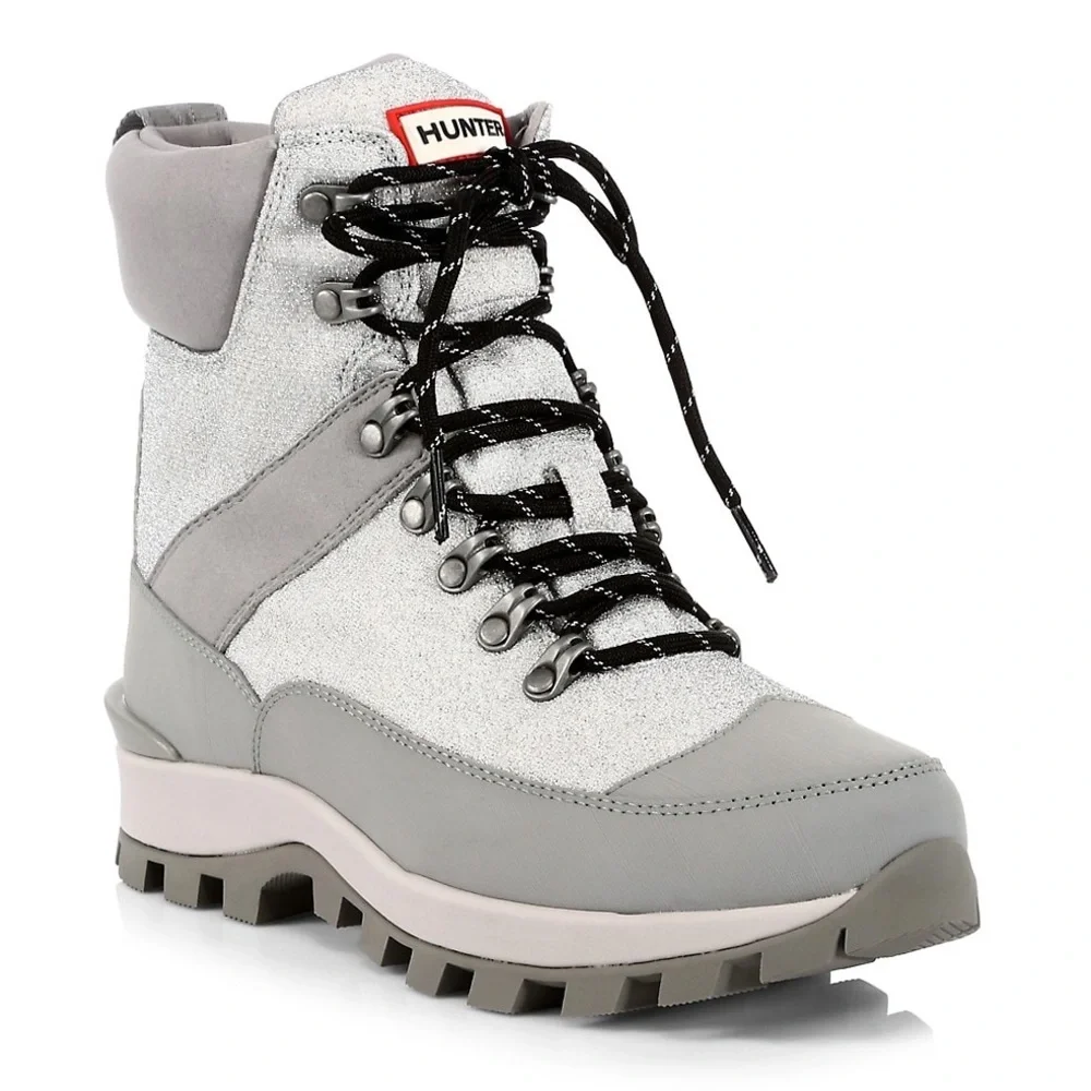 HUNTER Commando Glitter Rubber Lug-Sole Snow‎ Boots